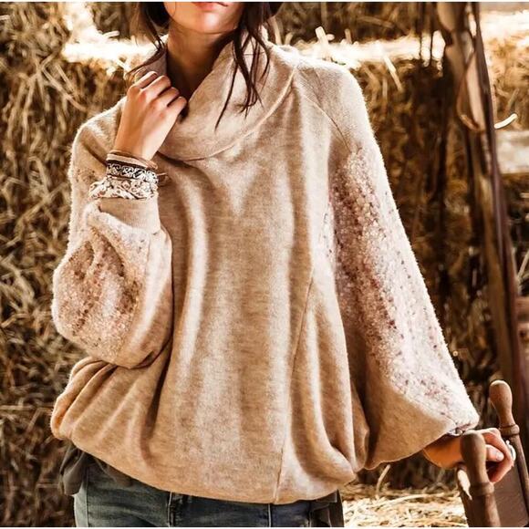 Gimmics Sweaters - Gimmics Women's Small Turtleneck Pullover Large Sleeves‎ Comfortable